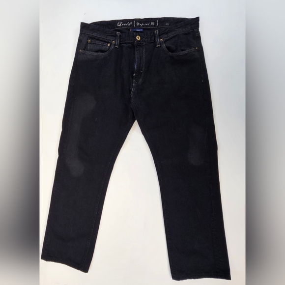 Levis Capital E Matchstick Slim Straight Made in USA Size 36x27 Black Denim - Picture 8 of 8